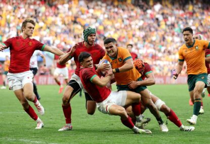 How it unfolded: Wallabies beat Portugal in final pool C game, face nervous wait
