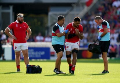 Devastating blow for Wales as star forward suffers broken arm, backup No.10 hurt in warm-up, controversy as England edge Samoa