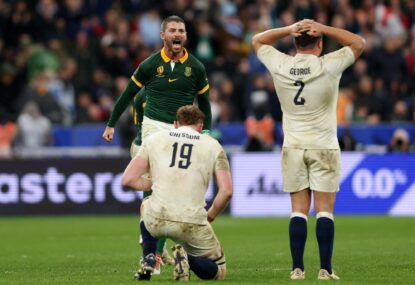 UK VIEW: 'Utter heartbreak' for 'brilliant, cunning, courageous' Poms in WC semi 'undeservedly' won by Boks