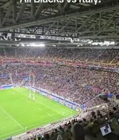 ROAR OF THE CROWD: electric atmosphere for All Blacks vs Italy at the World Cup