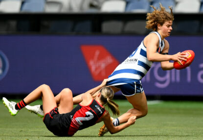 19 years and counting - AFLW Bombers add to men's team's finals woes with thumping loss to Cats