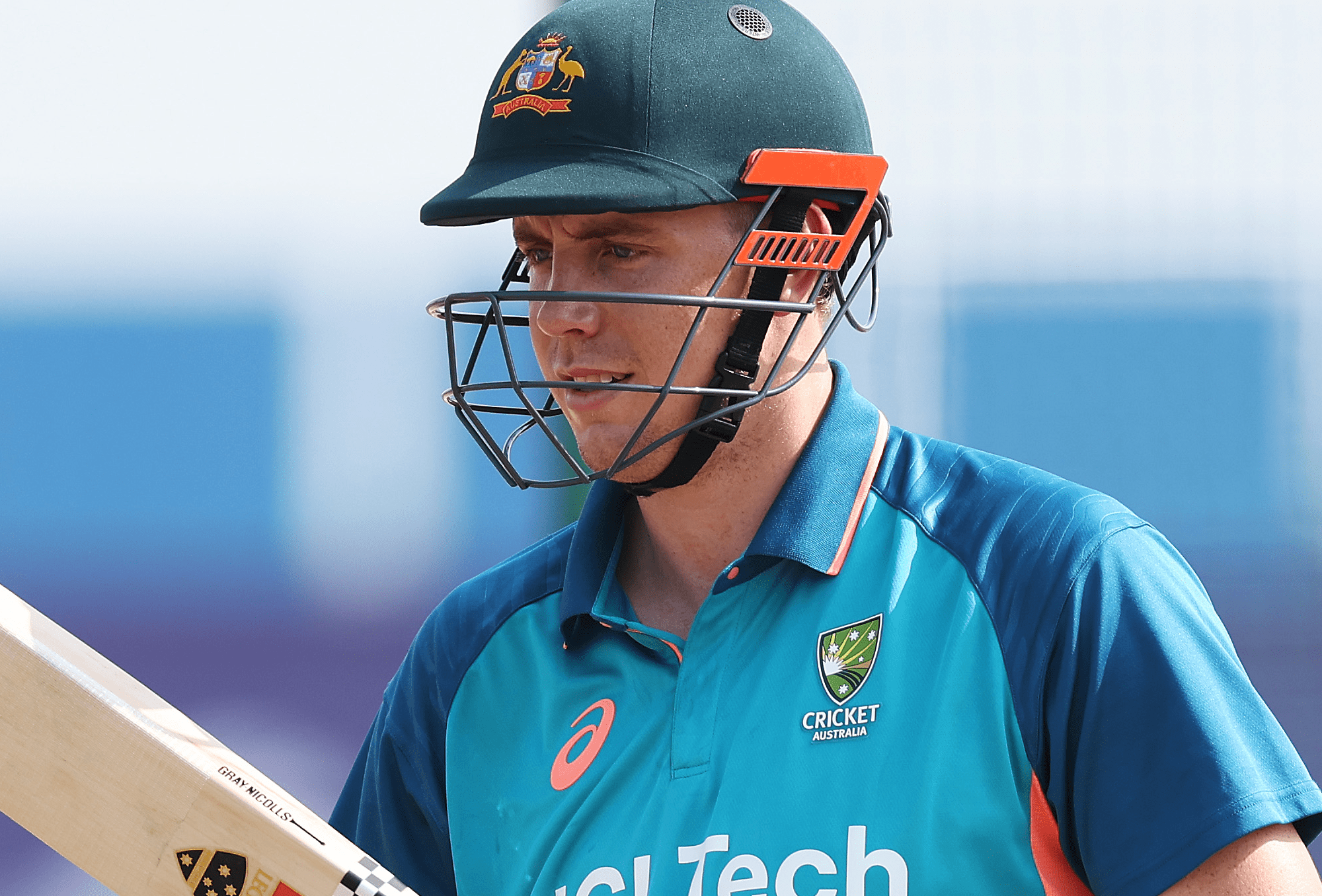 Cameron Green of Australia pictured during the ICC Men's Cricket World Cup India 2023 Australia & Sri Lanka Net Sessions at BRSABVE Cricket Stadium on October 15, 2023 in Lucknow, India. (Photo by Matthew Lewis-ICC/ICC via Getty Images)