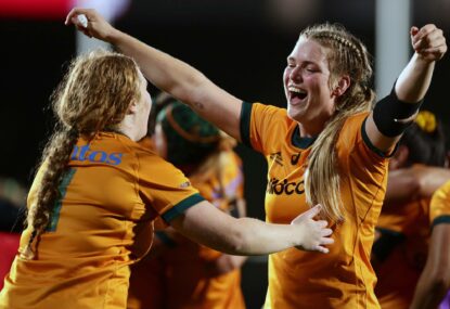 'Hell of a win': 14-player Wallaroos hold on for stunning win over Wales to send coach out on a high