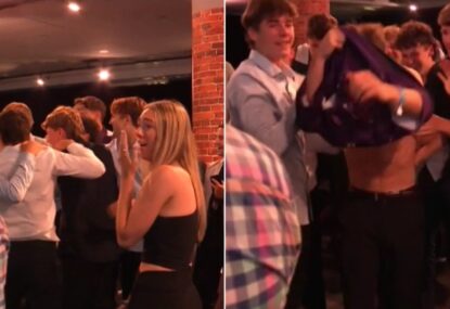 WATCH: Draft bolter so shocked at being picked he needs to borrow his mate's club polo