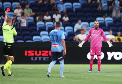 Red-mayne: Socceroo sent off as Sydney FC fall to table-topping Macarthur