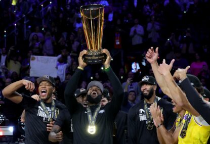 'First team to win it': Davis backs up LeBron with dominant display as Lakers take down Pacers to claim NBA Cup