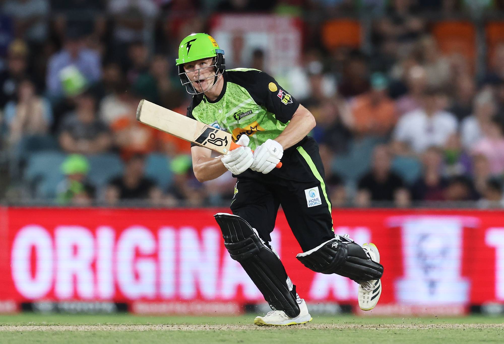 CANBERRA, AUSTRALIA - DECEMBER 12: Cameron Bancroft of the Thunder bats during the BBL match between Sydney Thunder and Brisbane Heat at Manuka Oval, on December 12, 2023, in Canberra, Australia. (Photo by Matt King/Getty Images)