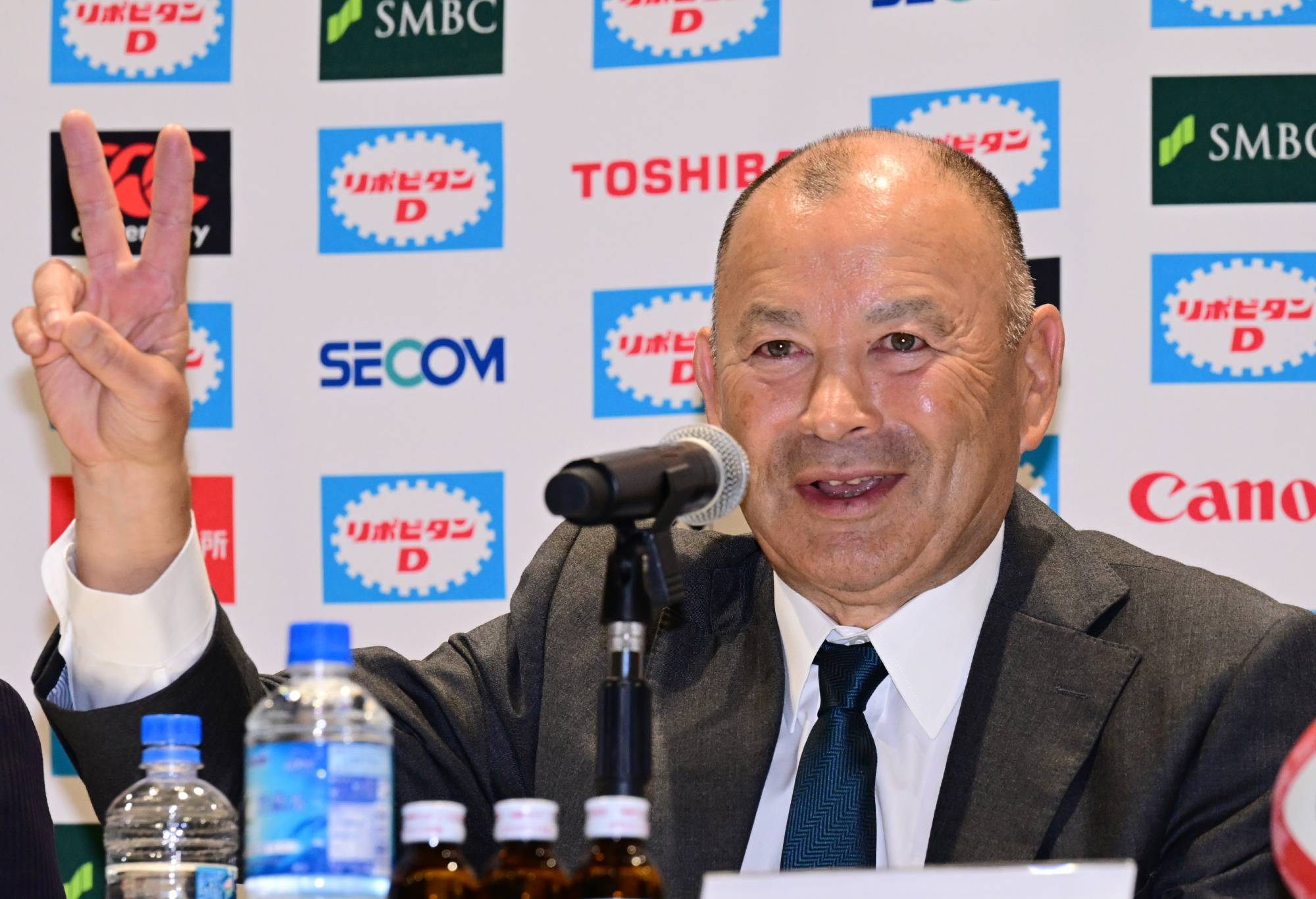 Japan national team new head coach Eddie Jones attends a press conference at Japan Olympic Square on December 14, 2023 in Tokyo, Japan. (Photo by Atsushi Tomura/Getty Images)