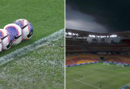 WATCH: Nasty storm rolls into Brisbane and delays the start of A-League clash