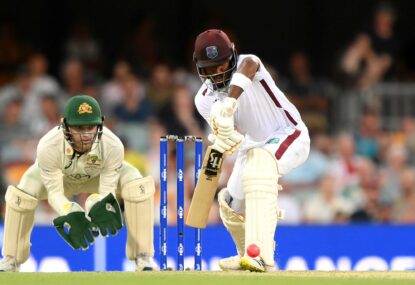 Men in Maroon tickled pink: Windies show grit with true Test batting after top-order collapse to keep Aussies at bay