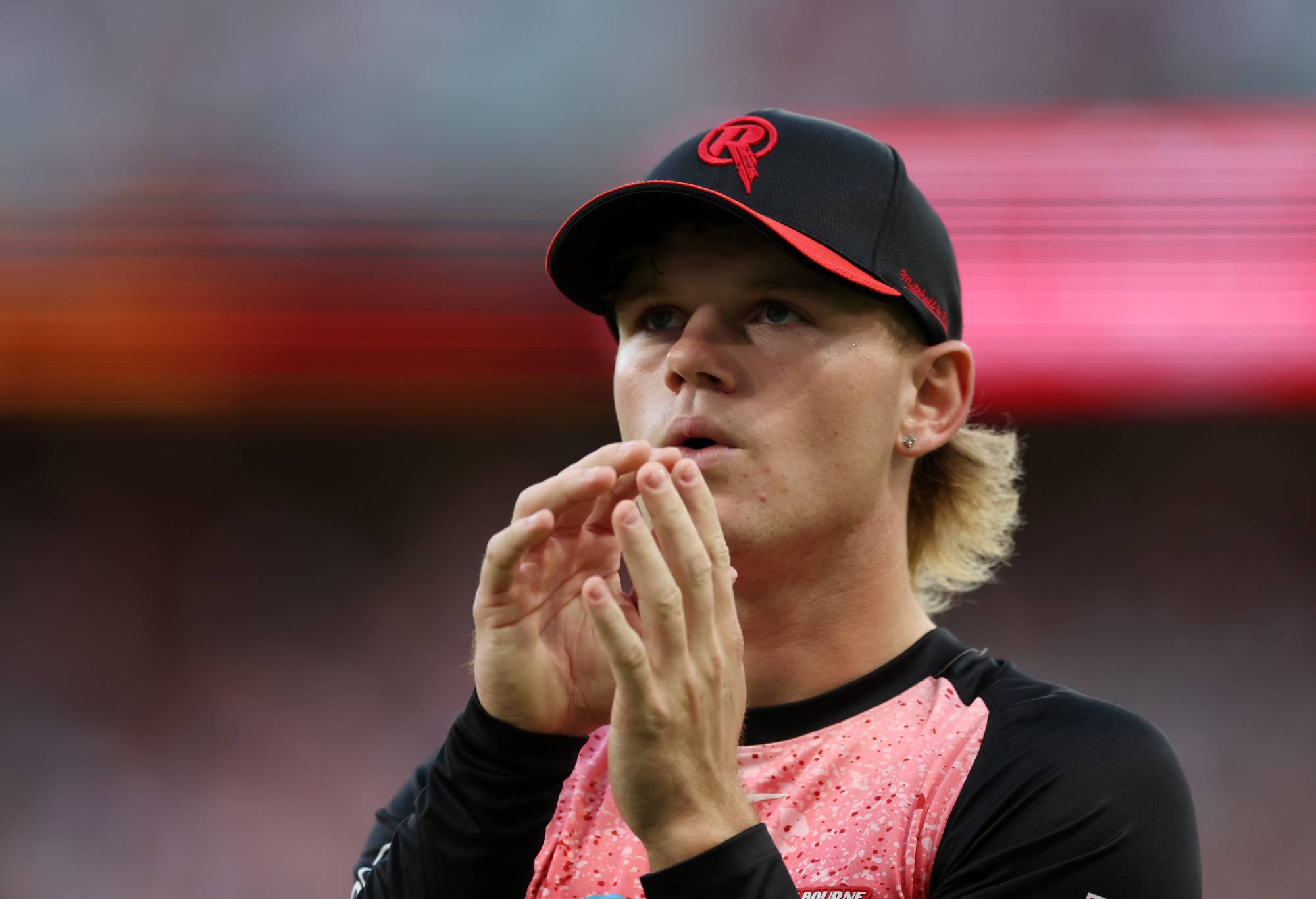 Jake Fraser-McGurk of the Renegades looks on during the BBL match between Perth Scorchers and Melbourne Renegades at Optus Stadium, on December 26, 2023, in Perth, Australia. (Photo by Will Russell - CA/Cricket Australia via Getty Images)