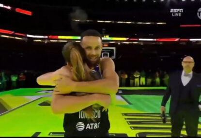 Utter theatre as Steph Curry, Sabrina Ionescu 3-point contest goes down to the wire