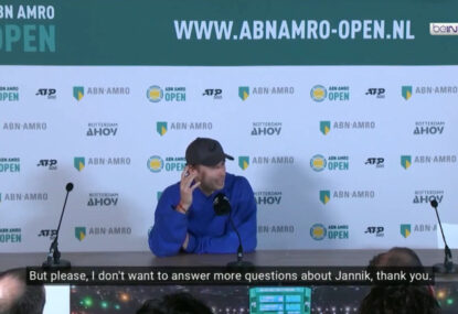 Alex de Minaur gets irritated after being repeatedly asked about losing streak to Jannik Sinner