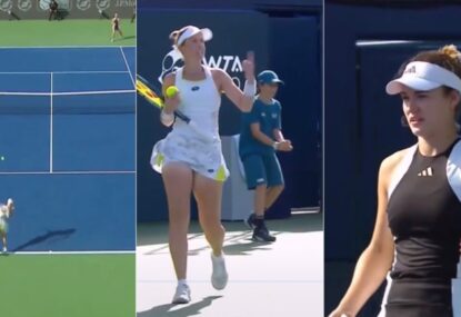 WATCH: Unlucky, or awful sportsmanship? Tennis world divided over Russian's brutal act on Aussie