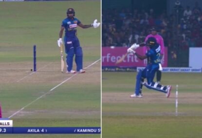 WATCH: Sri Lankan fumes as ump somehow misses the most obvious waist-high no ball