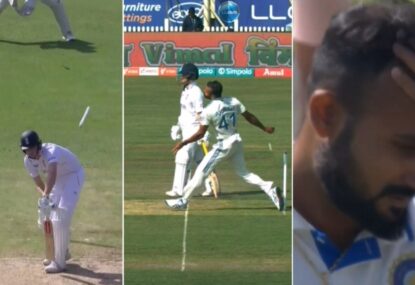 Indian debutant's peach of a first Test wicket only results in no-ball heartbreak