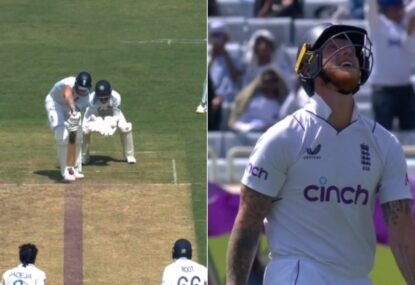 WATCH: Stokes cops LBW so totally plumb he just starts walking