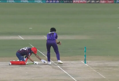 Bizarre 'obstructing the field' moment causes controversy in Pakistan Super League