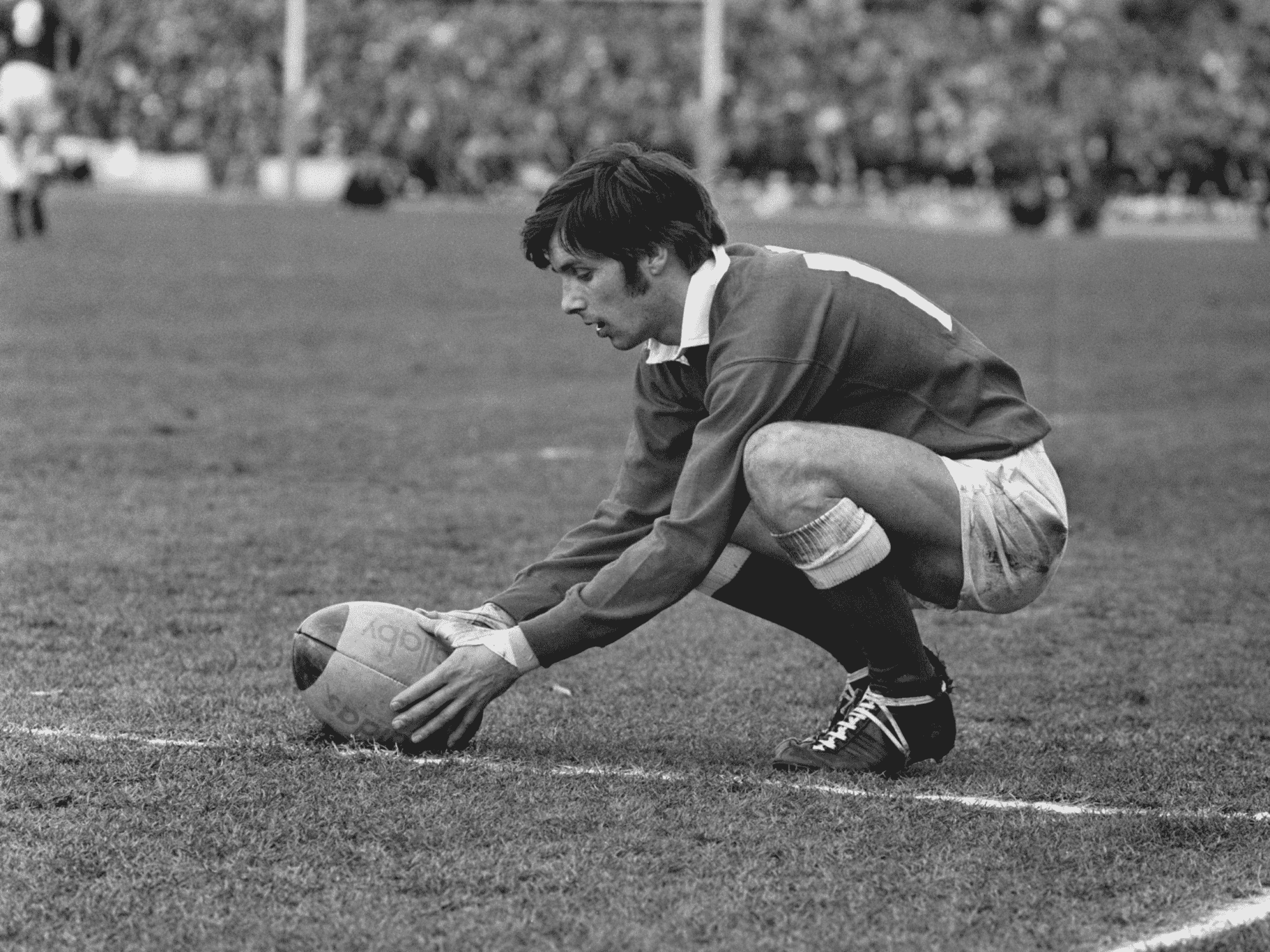 Wales's fly-half Barry John. John is considered by many to be the greatest fly-half in the history of rugby, and came to be known as "the King". (Photo by Universal/Corbis/VCG via Getty Images)