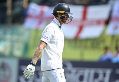 England in all sorts as Stokes falls for a duck, Poms bowled out in two sessions after opting to bat first