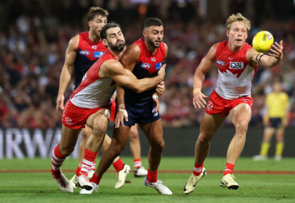 Footy Fix: No Mills, no Parker, no problems - How Swans' new-look midfield beat the Dees at their own game