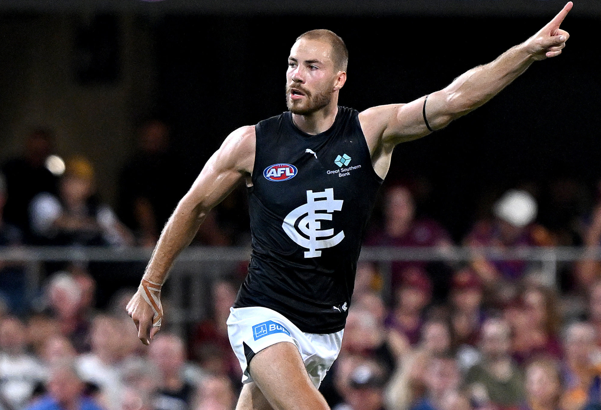 Harry McKay kicked the winning goal in Carlton's one-point win over Brisbane.