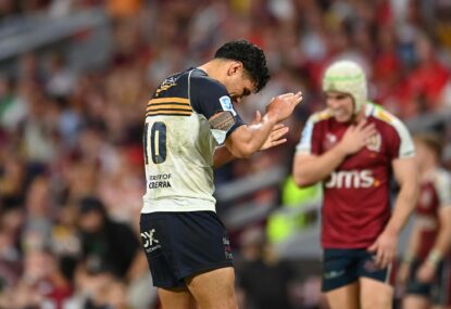 'It was brutal': Clutch Lolesio kicks Brumbies to 'Test match intensity' win over Reds as Wright shines again