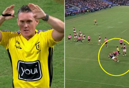 'It's miles away from the play': Roosters denied try due to contentious obstruction call