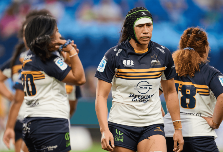 Siokapesi Palu of the Brumbies is pictured during the round one Super Rugby Women's match between NSW Waratahs and ACT Brumbies at Allianz Stadium on March 16, 2024 in Sydney, Australia. (Photo by Brett Hemmings/Getty Images)