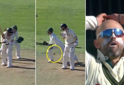 Kiwi barely avoiding unluckiest dismissal ever doesn't dissuade him from going the tonk