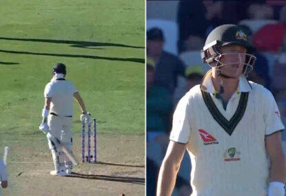 Disastrous start as Smith chops on for a duck, Marnus tickles innocuous ball down leg