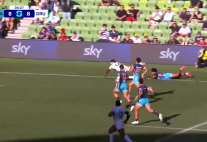 WATCH: Fullback thwarts Drua try of the year contender with act of sheer desperation