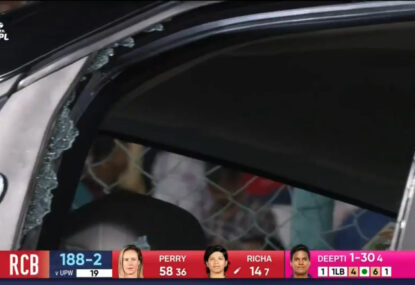 'Ellyse Perry, they're going to be sending you a bill': Massive six smashes sponsor car window