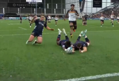 Extremely dodgy grounding on Highlanders try flies under the TMO radar