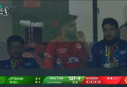 Imad Wasim caught having having a cheeky smoke after picking up a five wicket haul