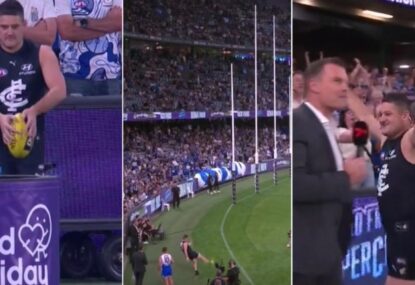 WATCH: Fev can't hit the target to save himself in charity kick-off, promptly nails first shot at goal