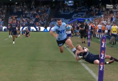 WATCH: Carter Gordon stuns by saving what would have been one of the tries of the season