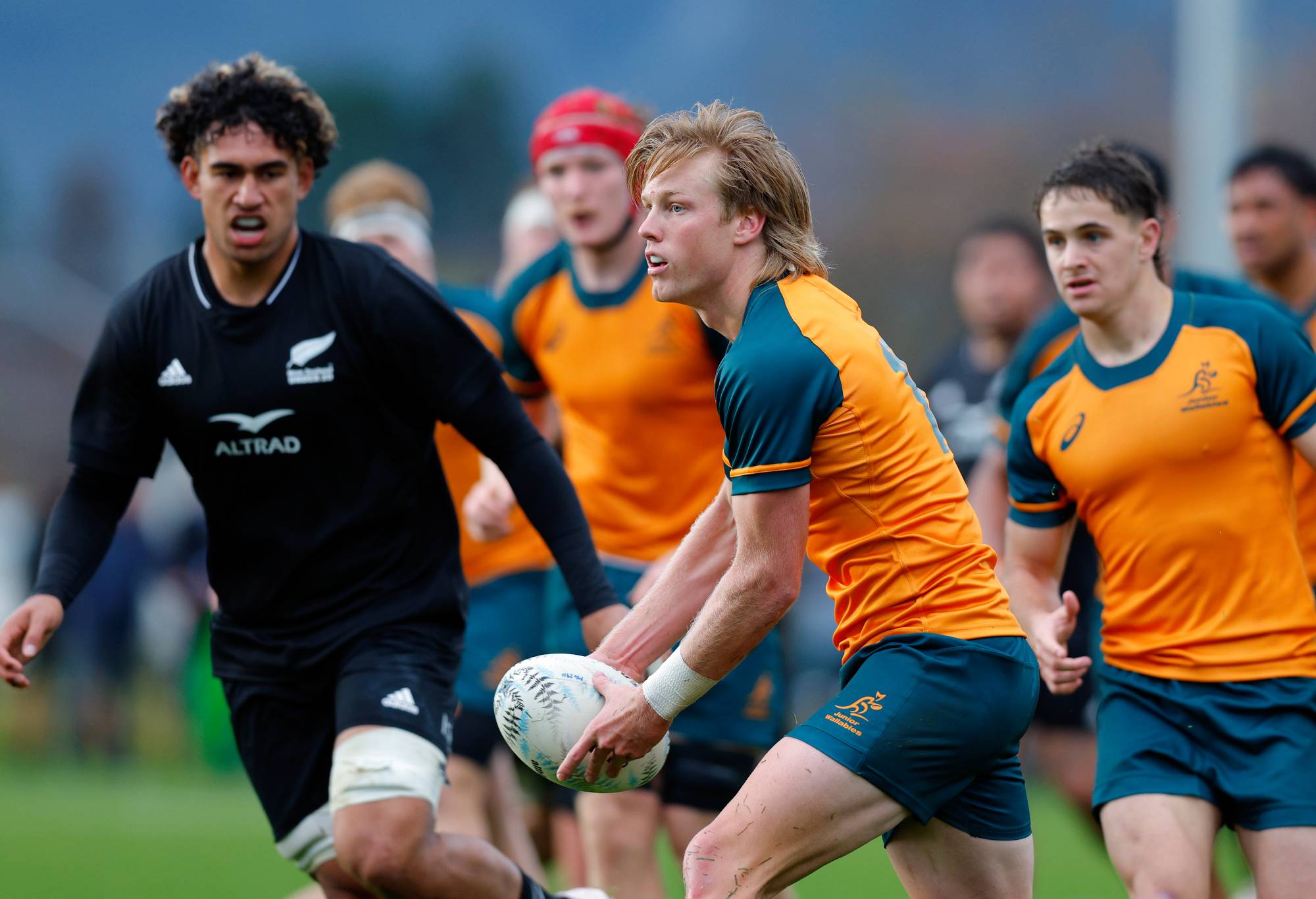 Mason Gordon of Australia paduring the match between New Zealand U20 and the Junior Wallabies at NZCIS on May 29, 2023 in Wellington, New Zealand. (Photo by Hagen Hopkins/Getty Images)