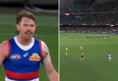 WATCH: 'I only counted 12 steps' - Lachlan Bramble in disbelief after being pinged for too far