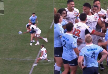 'I'm not seeing any wrap': Commentators blow up as Tane Edmed is crunched in brutal tackle