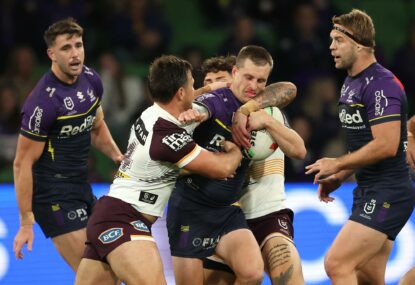 Wishart does Dad proud with match-winning try as Storm chase down Broncos after Reynolds limps off again