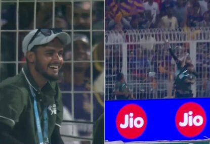 WATCH: IPL ground staff member steals the show with an epic one-hander over the rope