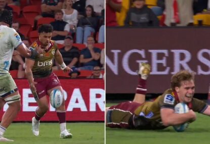 WATCH: Individual brilliance from Hunter Paisami sets up Tim Ryan's first SRP try