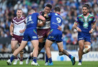 DCE and Johnson put on masterclass as Warriors and Manly can't be split after controversial Bunker call