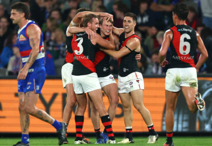 Footy Fix: How the Bombers brained the Bulldogs - and Bevo - with their most brutal nine minutes in a decade