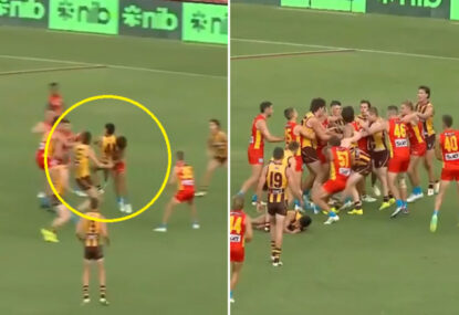 WATCH: Sun cops monster VFL ban for brutal 'spear tackle' that started a fight
