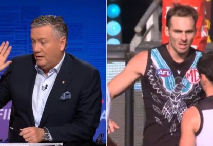 'You're not getting it': Eddie McGuire slams Finlayson over 'p---ed off' reaction to homophobic slur ban