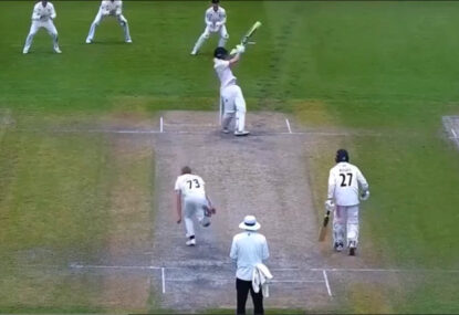 WATCH: Freddy Flintoff's son dominates County 2nds game batting exactly like his dad