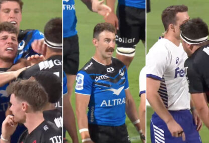 'It's just rugby, mate': Spicy scenes as Crusader clips Nic White for protesting Force bin ad nauseam