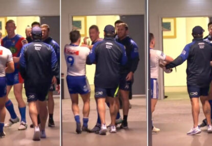 WATCH: 'Crazy scenes' as Jack Hetherington shapes up to Mahoney in the tunnel after dual sin bin
